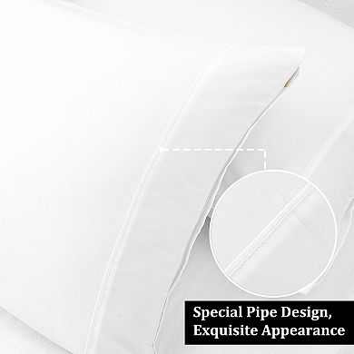 Pillowcase Set of 2 Soft Cotton with Zipper Standard(20"x26")