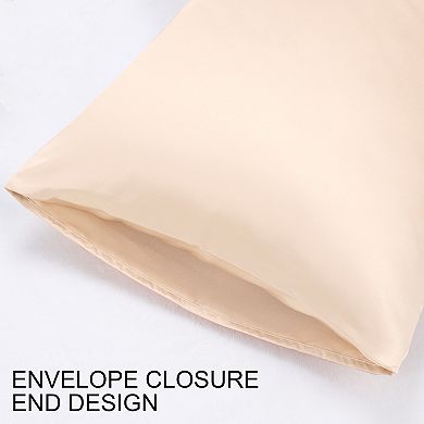 Soft Silk Satin Pillowcases for Hair and Skin with Envelope 2PCS Queen(20"x30")