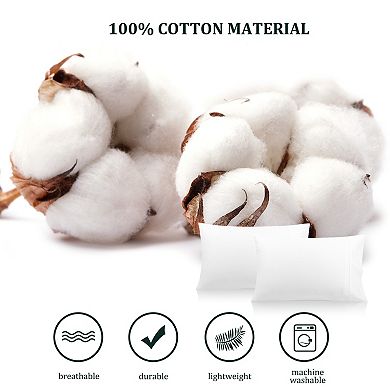 Set of 2 Soft Cotton Pillow Covers with Envelope Standard(20"x26")