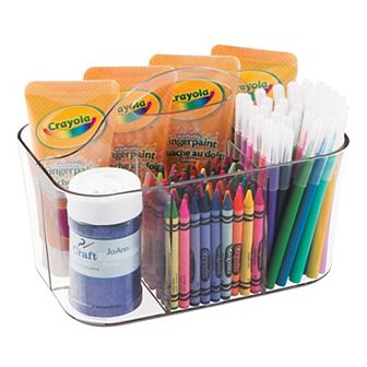 mDesign Plastic Sewing & Craft Storage Organizer Caddy Tote Bin