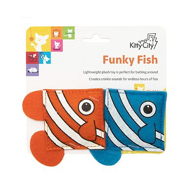 Kitty City Multi-Colored Funk Fish Cat Kickers 2-Pack