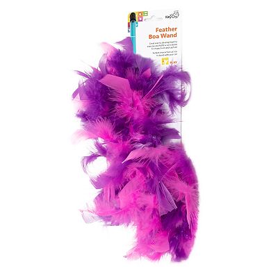 Kitty City Purple Feather Boa Cat Wand