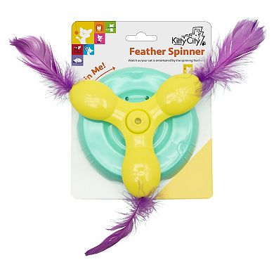 Kitty City Multi-Colored Feather Spinner Toy