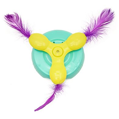 Kitty City Multi-Colored Feather Spinner Toy