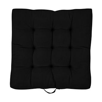 Sorra Home Sunbrella Canvas 24" Square Floor Pillow with Handle