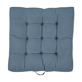 Sorra Home Sunbrella Canvas 24" Square Floor Pillow with Handle