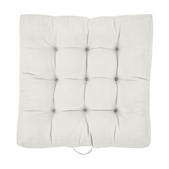 Sorra Home Sunbrella Canvas 24" Square Floor Pillow with Handle