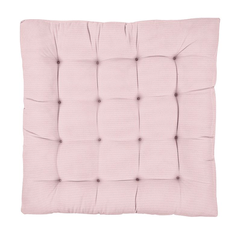 Sorra Home 24 Square Floor Pillow with Handle ,Blush Pink