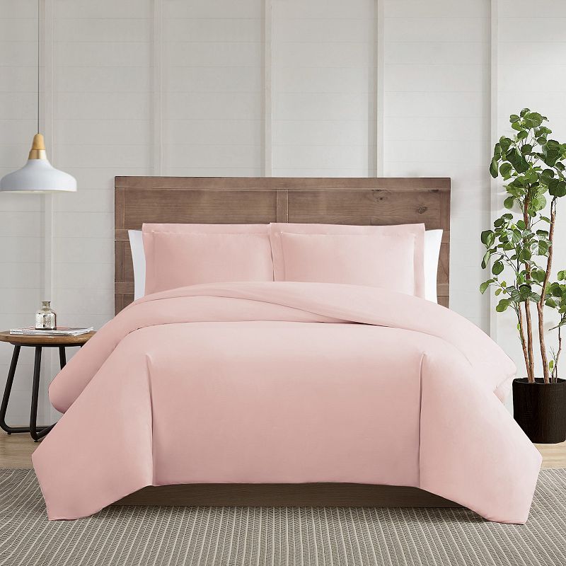 Truly Calm Silver Cool Blush Twin/Twin XL 2-Piece Duvet Set, Pink