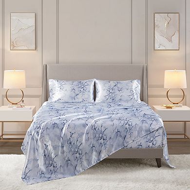 Madison Park Essentials Satin Luxury Print Sheet Set or Pillowcases