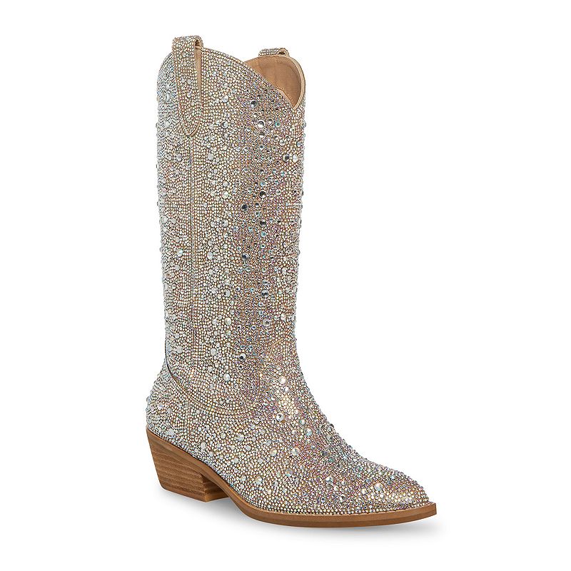 UPC 193625785800 product image for madden girl Redford-R Blush Women's Rhinestone Cowgirl Boots, Size: 8, Blush Tea | upcitemdb.com