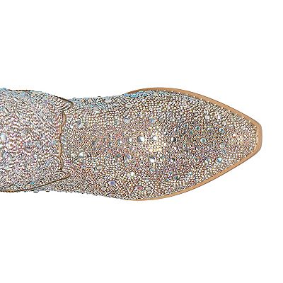 madden girl Redford R Blush Women s Rhinestone Cowgirl Boots