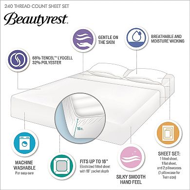 Beautyrest Tencel Lyocell Blend Ultra Soft Sheet Set