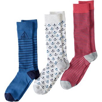 Men's Lands' End 3-Pack Novelty Dress Socks
