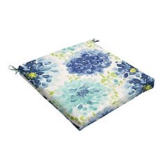 Sorra Home 18 in. x 18 in. x 6 in. Gardenia Seaglass Square Outdoor/Indoor Knife Edge Throw Pillow (Set of 2)