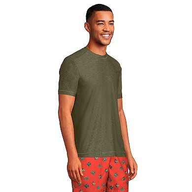 Men's Lands' End UPF 50 Short Sleeve Swim Shirt