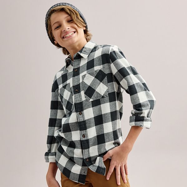Boys 820 Sonoma Goods For Life® Flannel Shirt in Regular & Husky