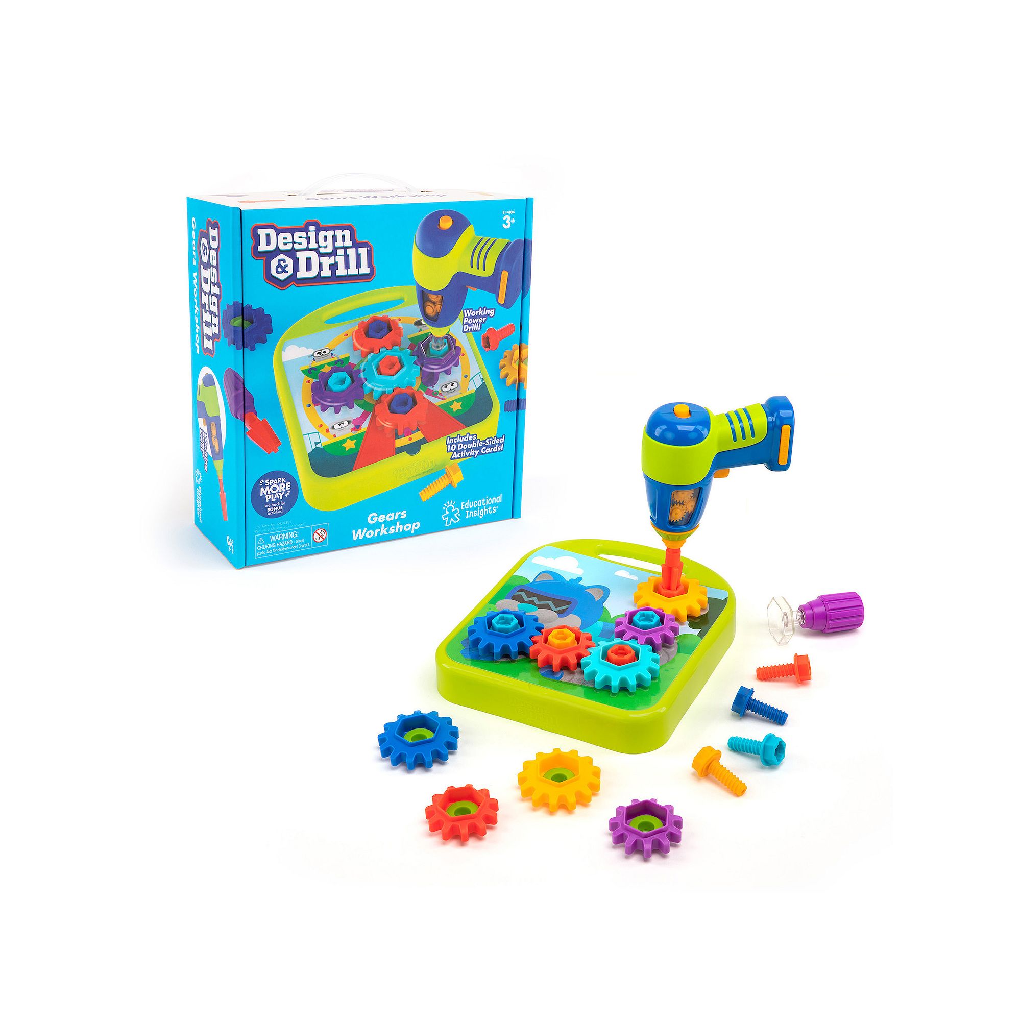 Educational Insights Design & Drill Gears Workshop Activity Set, Multi