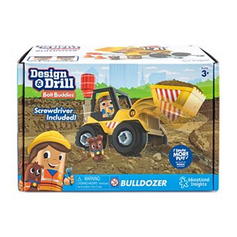 Educational Insights Design & Drill Bolt Buddies Bulldozer STEM Toy