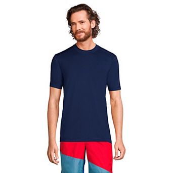 Big & Tall Lands' End UPF 50 Short Sleeve Swim Shirt
