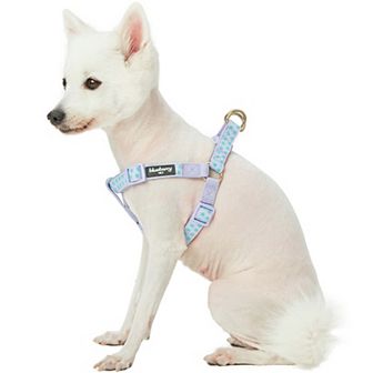 Blueberry Pet Dog Velvety Polka Dot Flocking Harness