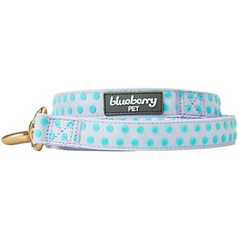 Blueberry Pet Dog Velvety Polka Dot Flocking Leash
