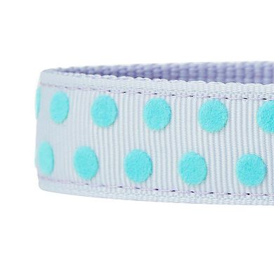 Blueberry Pet Dog Velvety Polka Dot Flocking Leash