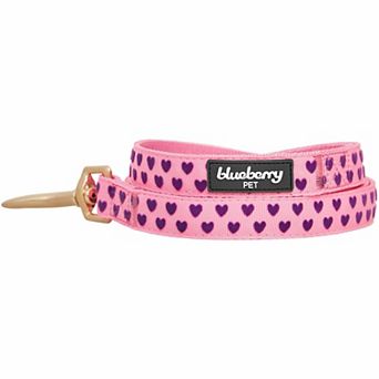 Blueberry Pet Dog Velvety Heart Flocking Leash