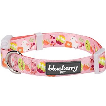 Blueberry Pet Dog Springtime Print Collar