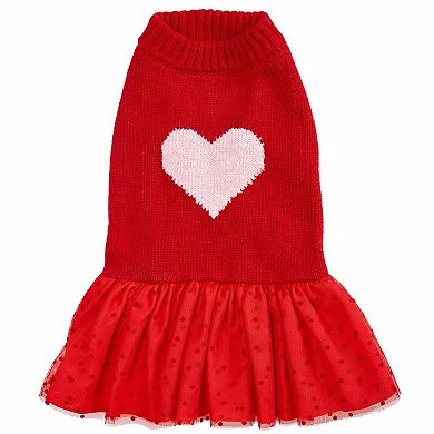 Blueberry Pet Dog My Cutie Princess Heart Sweater Dress