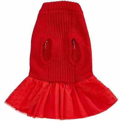 Blueberry Pet Dog My Cutie Princess Heart Sweater Dress