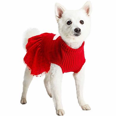 Blueberry Pet Dog My Cutie Princess Heart Sweater Dress