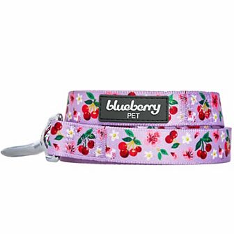 Blueberry Pet Dog Cherry Garden Floral Leash