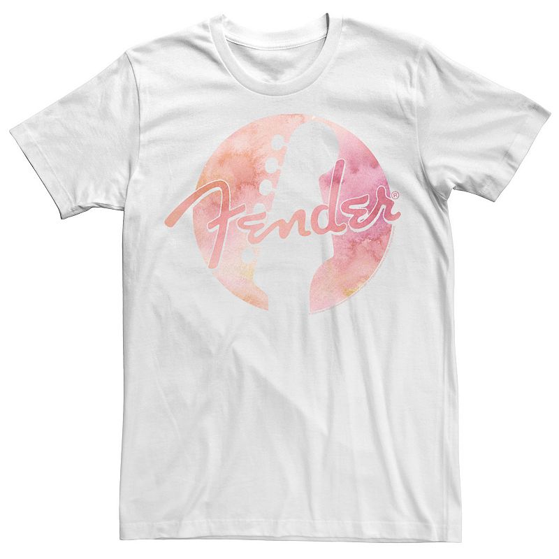 Juniors' Fender Watercolor Sunburst Strat Graphic Tee, Girl's, Size: XS, White