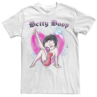 Juniors' Betty Boop Hearts Airbrush Graphic Tee
