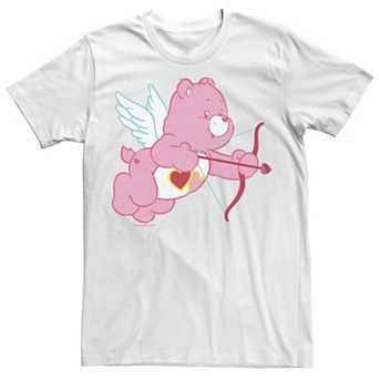 Juniors' Care Bears Love A Lot Bear Cupids Bow Graphic Tee