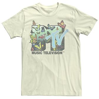 Juniors' MTV Music Television Butterflies Flying Logo Graphic Tee