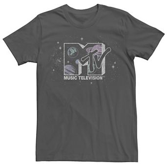 Juniors' MTV Galactic Planet Art Fill Logo Tee