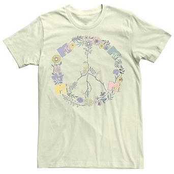 Juniors' MTV Floral & Vines Peace Sign Tee