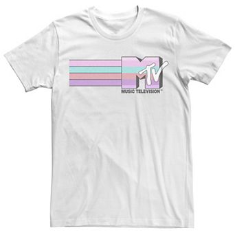Juniors' MTV Stripe Logo Tee