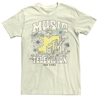 Juniors' MTV EST 1981 Flowers Logo Tee