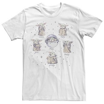 Juniors' Star Wars The Mandalorian Grogu Many Emotions Circular Tee