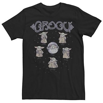 Juniors' Star Wars The Mandalorian Grogu 6 Characters in Space Tee