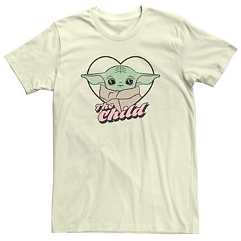 Juniors' Star Wars The Mandalorian Valentine's Day Grogu Heart Tee
