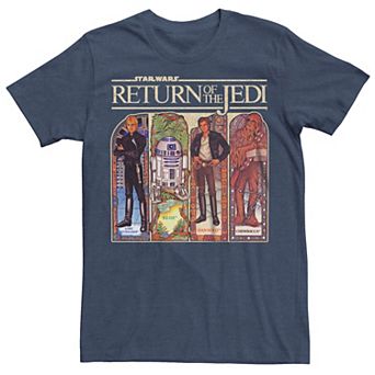 Men's Star Wars The Return Of The Jedi Stained Glass Box Up Tee