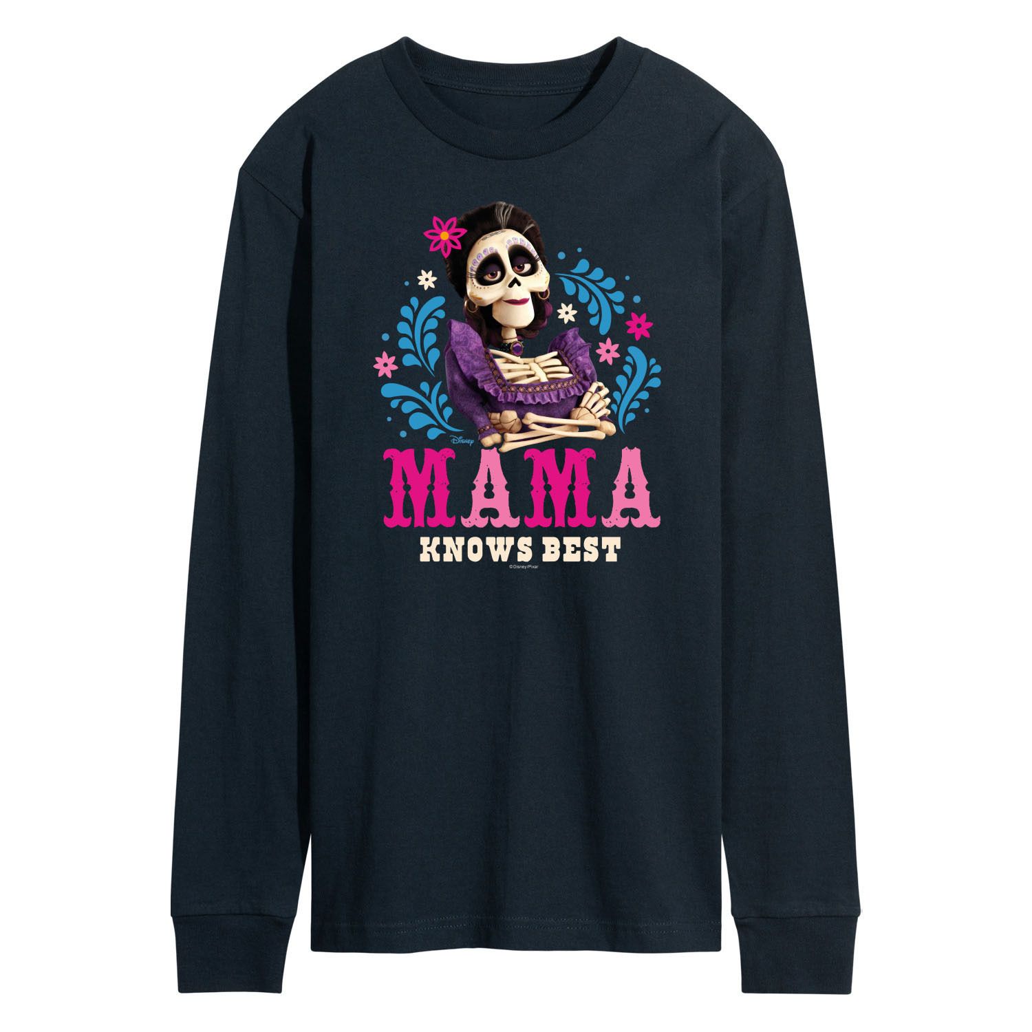 Felpa Con Cappuccio Pixar Coco 'Mama Knows Best' - Design Floreale, Licenza Ufficiale Disney, Taglio Classico