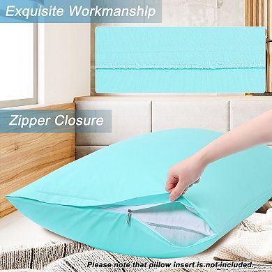 Pillow Cases Zipper Covers Egyptian Cotton For Hair and Skin (20"x60")