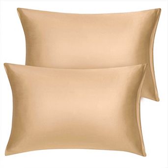 2 pc Soft Silky Satin Pillow Cases Covers Standard(20"x26")