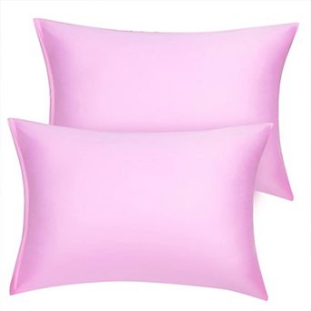 2 pc Soft Silky Satin Pillow Cases Covers Standard(20"x26")
