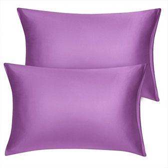 2 pc Soft Silky Satin Pillow Cases Covers Standard(20"x26")